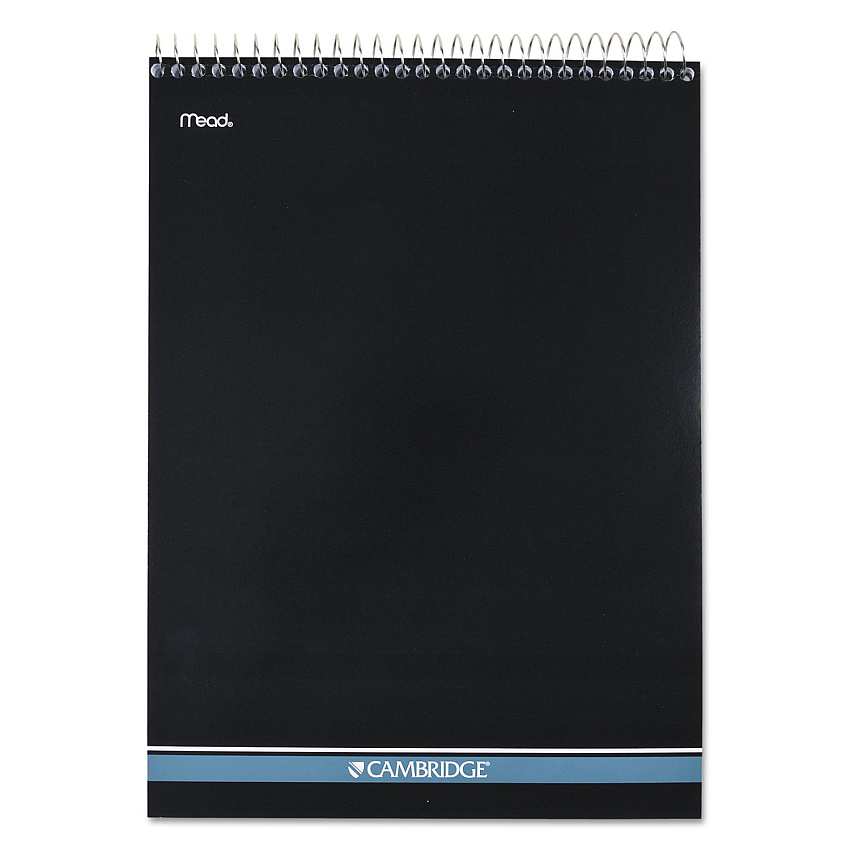 Cambridge Stiff-Back Wire Bound Notepad, Medium/College Rule, Navy Cover, 70 White 8.5 x 11.5 Sheets (59882)