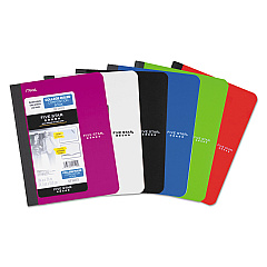 Five Star Composition Book, Medium/College Rule, Randomly Assorted Cover (Black/Cobalt Blue/Lime/Red/Teal/Yellow), 9.75 x 7.5,100 Sheet (09120)