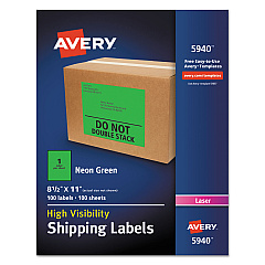 Avery 5940 Neon Shipping Labels
