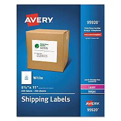 Avery 95920 White Shipping Labels