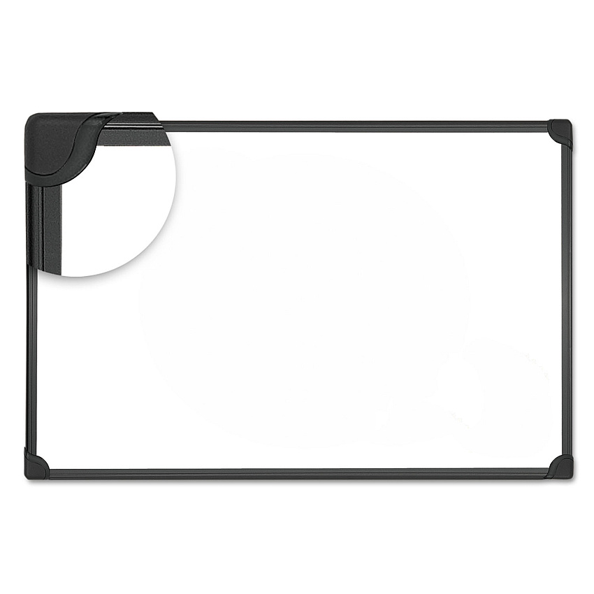 Universal Design Series Magnetic Steel Dry Erase Board, 48 x 36, White, Black Frame (UNV43026)