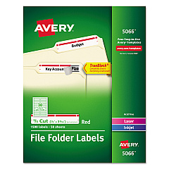 Avery 5066 Permanent File Folder Labels