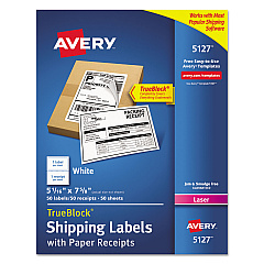 Avery 5127 Shipping Labels with Paper Receipt
