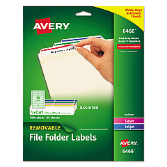 Avery 6466 Removable File Folder Labels