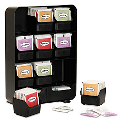 Mind Reader Baggy Nine-Drawer Tea Bag and Accessory Holder, Black, 10.24 x 4.33 x 13.11 (TBORGBLK)
