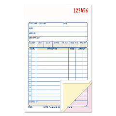 Adams Carbonless Sales Order Book, Three-Part Carbonless, 4.19 x 7.19, 50 Forms (TC4705)