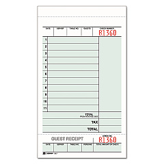 Adams Guest Check Unit Set, Two-Part Carbonless, 6.75 x 4.25, 1/Page, 250/Pack (947SWC)