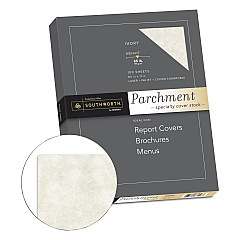 Southworth Parchment Specialty Paper, 65 lb Cover Weight, 8.5 x 11, Ivory, 100/Box (Z980CK)