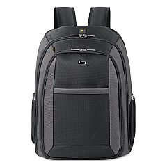 Solo Pro CheckFast Backpack, Fits Devices Up to 16", Ballistic Polyester, 13.75 x 6.5 x 17.75, Black (CLA7034)
