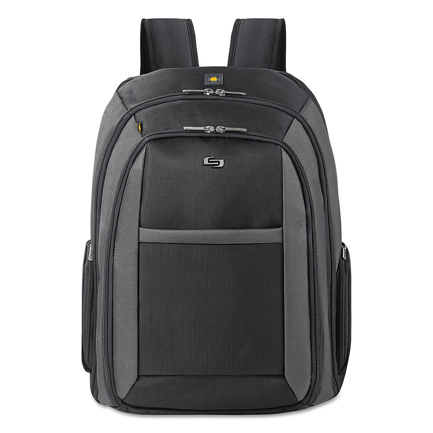 Solo Pro CheckFast Backpack, Fits Devices Up to 16", Ballistic Polyester, 13.75 x 6.5 x 17.75, Black (CLA7034)