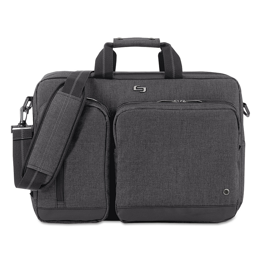 Solo Urban Hybrid Briefcase, Fits Devices Up to 15.6", Polyester, 16.75" x 4" x 12", Gray (UBN31010)