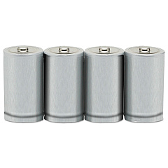 AbilityOne 6135014468310, Alkaline D Batteries, 4/Pack