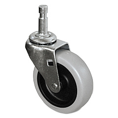 Rubbermaid Commercial Mop Bucket/Wringer Replacement Caster, 3", Gray/Silver (FG6111L3GRAY)