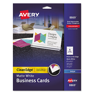 Avery 8869 Premium Clean Edge Business Cards