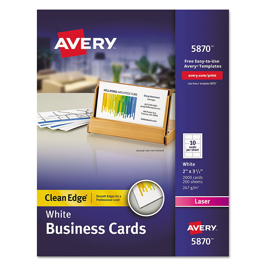Avery 5870 Premium Clean Edge Business Cards