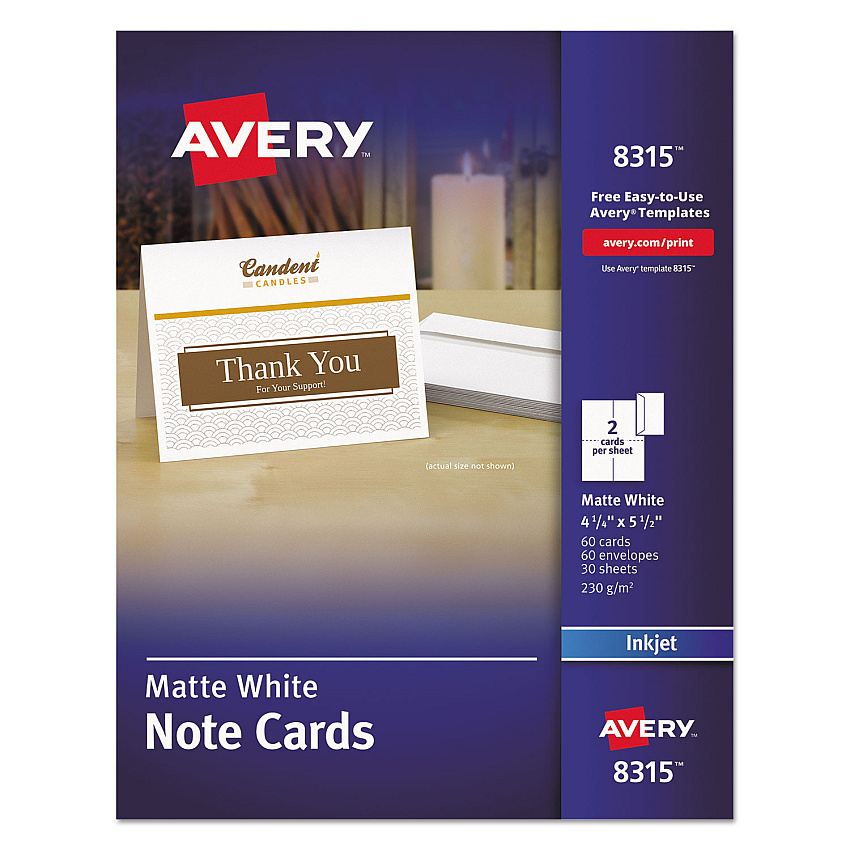 Avery 8315 Note Cards with Matching Envelopes