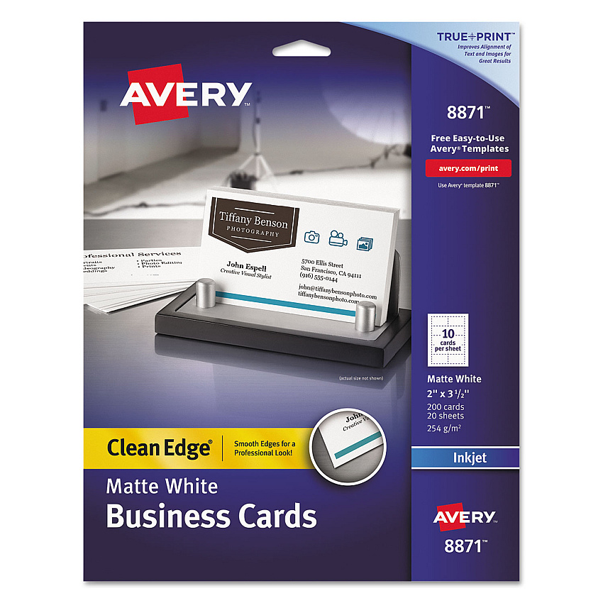 Avery 8871 Premium Clean Edge Business Cards