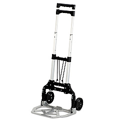 Safco Stow and Go Cart, 110 lb Capacity, 15.25 x 16 x 39, Aluminum (4049)