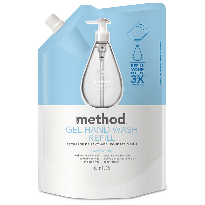 Method Gel Hand Wash Refill, Sweetwater Scent, 34 oz (00652)