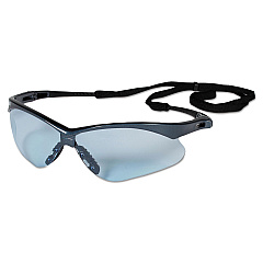 KleenGuard V30 Nemesis Safety Glasses, Blue Frame, Light Blue Uncoated Lens, 12/Cartion (19639)