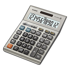 Casio DM1200BM Desktop Calculator, 12-Digit LCD, Silver