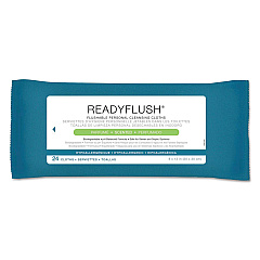 Medline ReadyFlush Biodegradable Flushable Wipes, 8 x 12, 24/Pack, 24 Packs/Carton (MSC263810CT)
