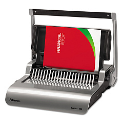 Fellowes Quasar 500 Manual Comb Binding System, 500 Sheets, 18.13 x 15.38 x 5.13, Metallic Gray (5227201)