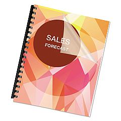 Fellowes PET Ultra Clear Binding Covers, 5 mil, Clear, 11 x 8.5, Unpunched, 100/Pack (5242501)