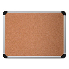 Universal Cork Board with Aluminum Frame, 36 x 24, Natural, Silver Frame (UNV43713)