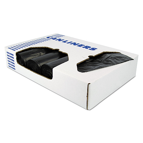 Heritage X-Liner Reprocessed Liners, 60 gal, 1.7 mil, 38" x 58", Black, 100/Carton (X7658WKR01)
