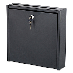 Safco Wall-Mountable Interoffice Mailbox, 12w x 3d x 12h, Black (4258BL)