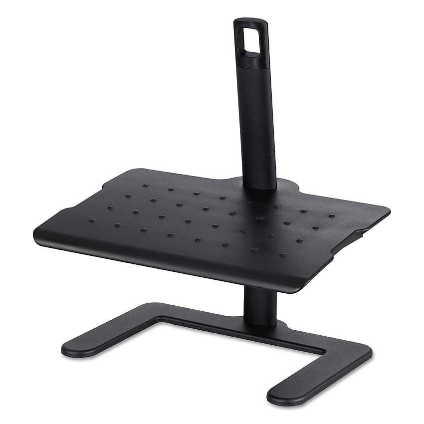 Safco Height-Adjustable Footrest, 20.5w x 14.5d x 3.5 to 21.5h, Black (2129BL)