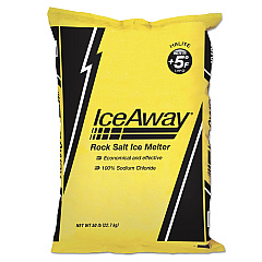 Ice-A-Way Rock Salt, 50 lb Bag, 49/Pallet
