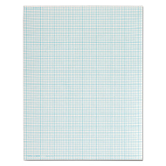 TOPS Cross Section Pads, Cross-Section Quadrille Rule (8 sq/in, 1 sq/in), 50 White 8.5 x 11 Sheets (35081)