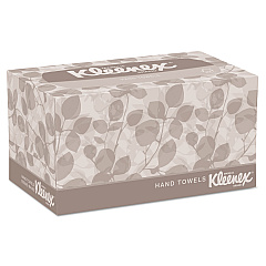 Kleenex Hand Towels, Pop-Up Box, Cloth, 1-Ply, 9 x 10.5, White, 120/Box, 18 Boxes/Carton (01701CT)