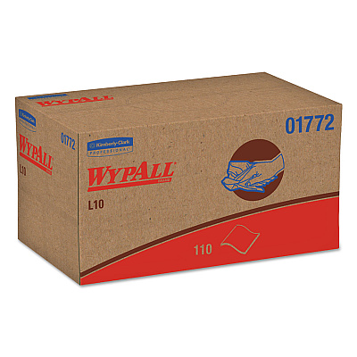 WypAll L10 SANI-PREP Dairy Towels, POP-UP Box, 1-Ply, 10.25 x 10.5, 110/Pack, 18 Packs/Carton (01772)