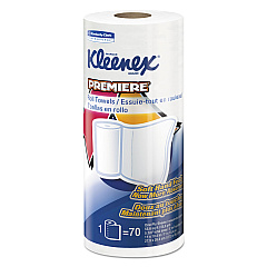 Kleenex Premiere Kitchen Roll Towels, 1 Ply, 11 x 10.4, White, 70/Roll, 24 Rolls/Carton (13964)