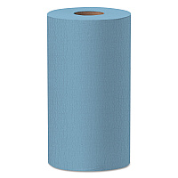 WypAll General Clean X60 Cloths, Small Roll, 13.5 x 19.6, Blue, 130/Roll, 6 Rolls/Carton (35431)