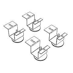HON Brigade Pedestal Adjustable Glides, 2 x 2 x 2, Black (20040AG)