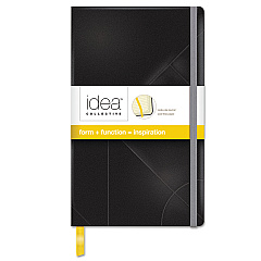 TOPS Idea Collective Journal, Hardcover with Elastic Closure, 1 Subject, Wide/Legal Rule, Black Cover, 8.25 x 5, 120 Sheets (56872)