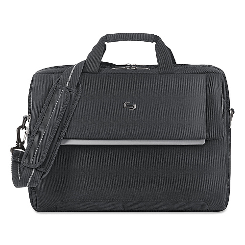 Solo Urban Briefcase, Fits Devices Up to 17.3", Polyester, 16.5 x 3 x 11, Black (LVL3304)