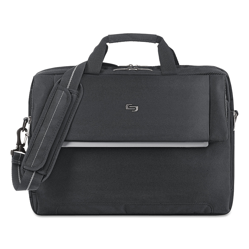 Solo Urban Briefcase, Fits Devices Up to 17.3", Polyester, 16.5 x 3 x 11, Black (LVL3304)