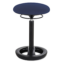 Safco Twixt Desk Height Ergonomic Stool, Supports Up to 250 lb, 22.5" Seat Height, Blue Seat, Black Base (3000BU)