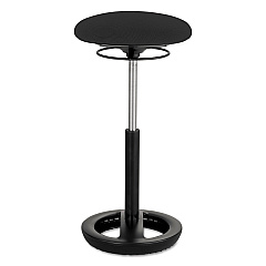 Safco Twixt Extended-Height Ergonomic Chair, Supports Up to 250 lb, 22" to 32" Seat Height, Black Seat, Black Base (3001BL)