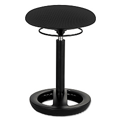 Safco Twixt Desk Height Ergonomic Stool, Supports Up to 250 lb, 22.5" Seat Height, Black (3000BL)