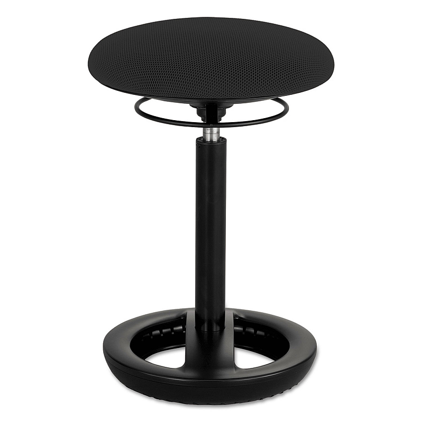 Safco Twixt Desk Height Ergonomic Stool, Supports Up to 250 lb, 22.5" Seat Height, Black (3000BL)