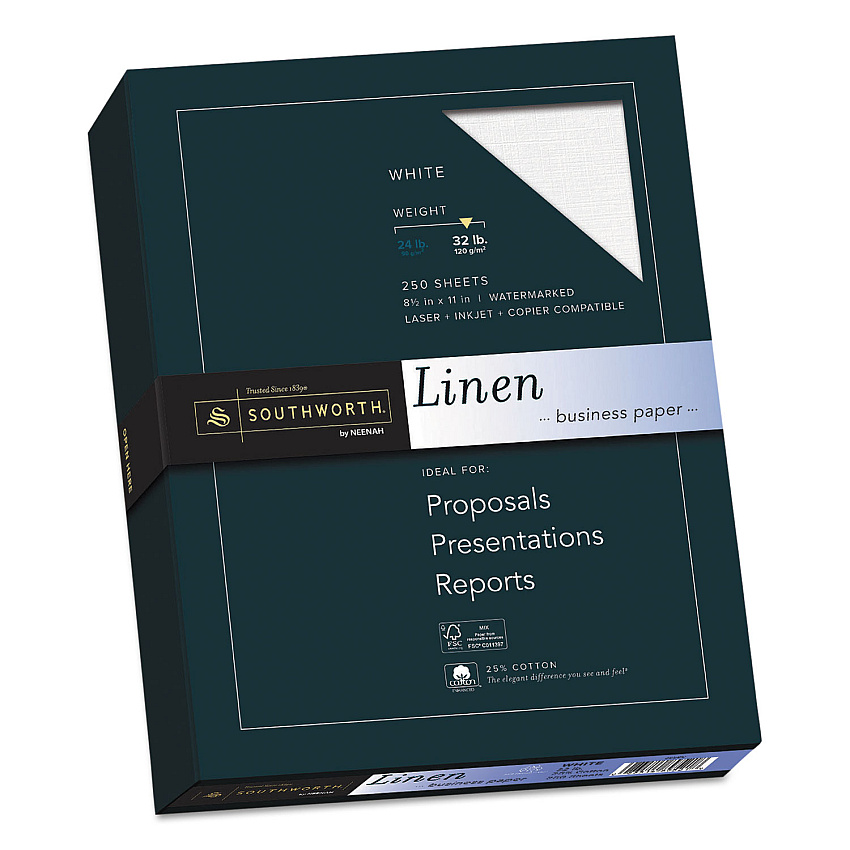 Southworth J558C 25% Cotton Linen Business Paper