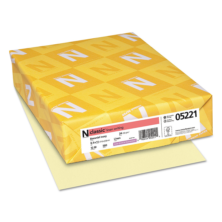 Neenah 05221 CLASSIC Linen Stationery Writing Paper