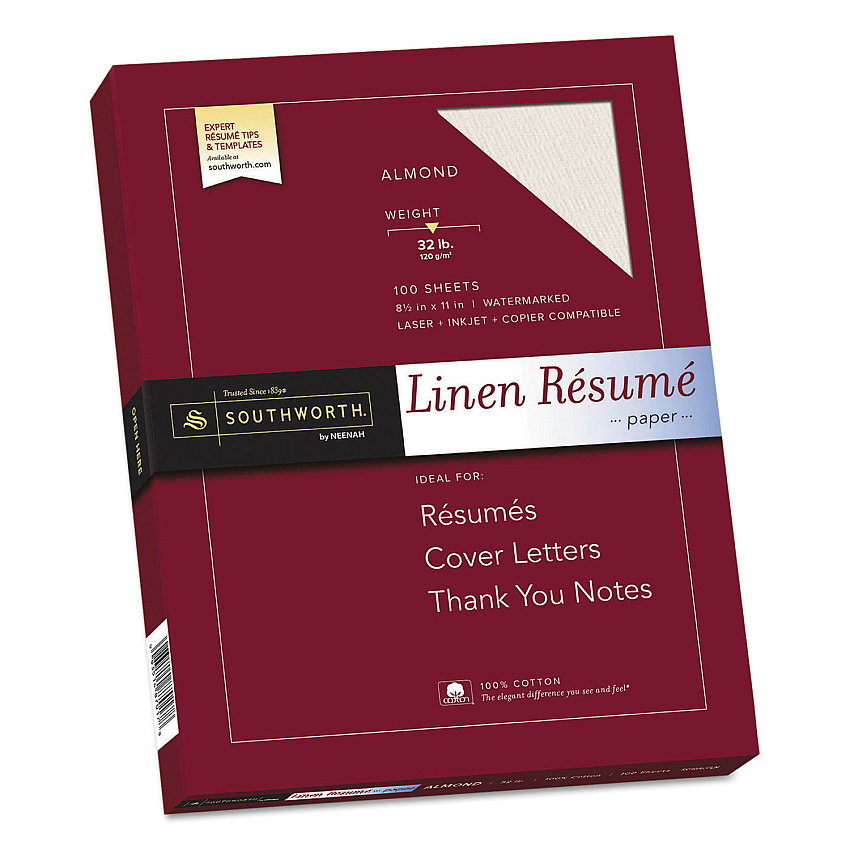 Southworth RD18ACFLN 100% Cotton Premium Weight Linen Resume Paper