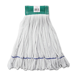 Rubbermaid Commercial Rough Floor Mop Head, Medium, Cotton/Synthetic, White, 12/Carton (T255)
